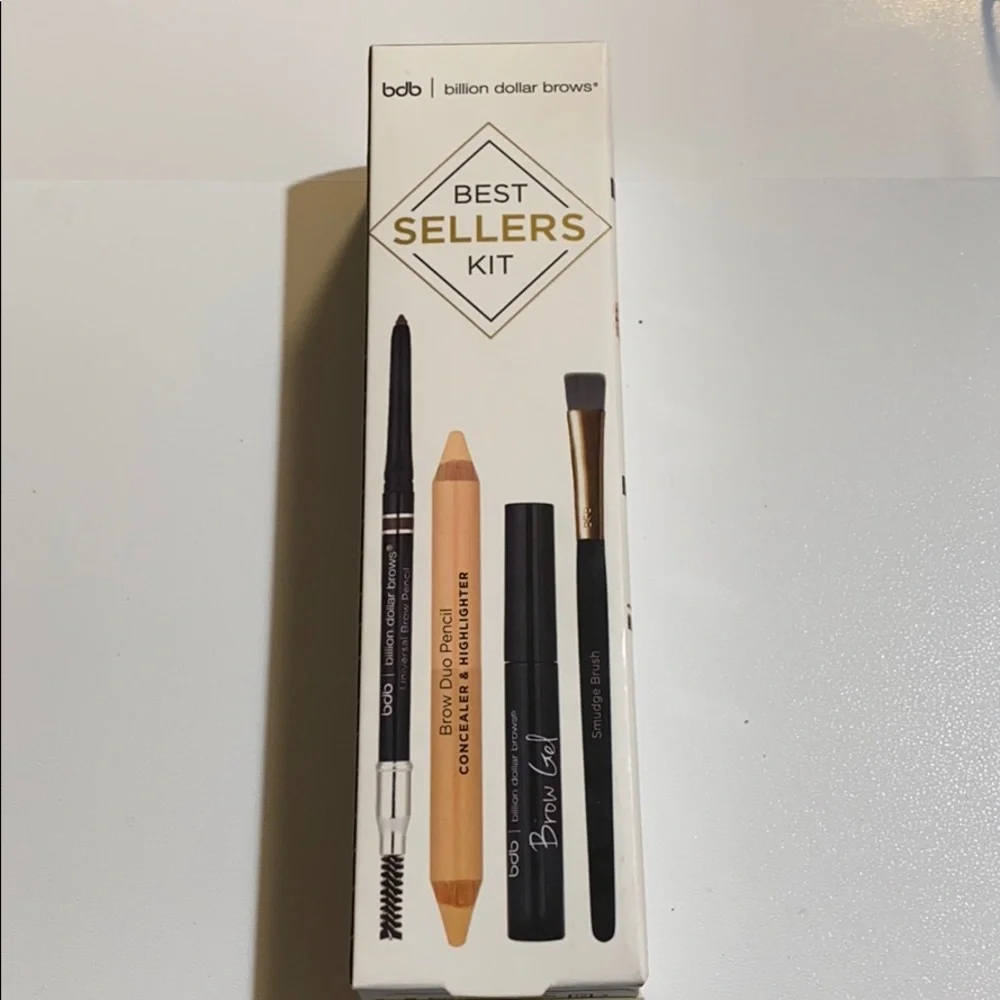 BILLION DOLLAR BROWS 4p Best Sellers Kit 2 Pencils Gel Brush $42 NIB - Picture 3 of 7